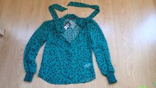 Falda lentejuelas verde T-L