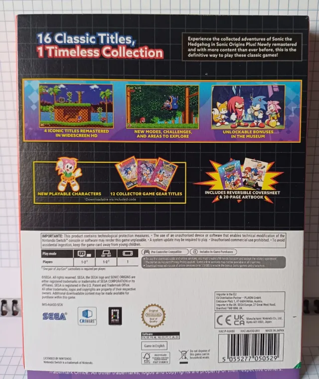 Sonic Origins Plus per Nintendo Switch