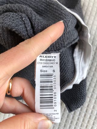 Maglione uomo ALCOTT manica lunga grigio M