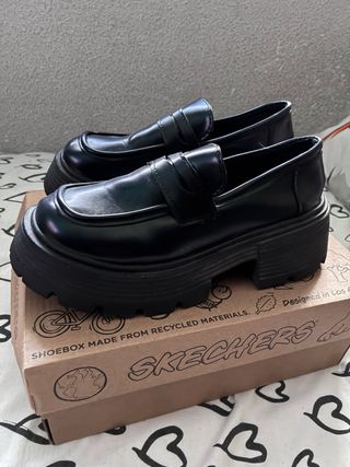 Mocasines negros con plataforma