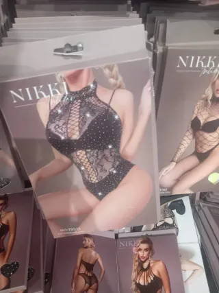 Lencería Nikki Talla Única Negro/Plata