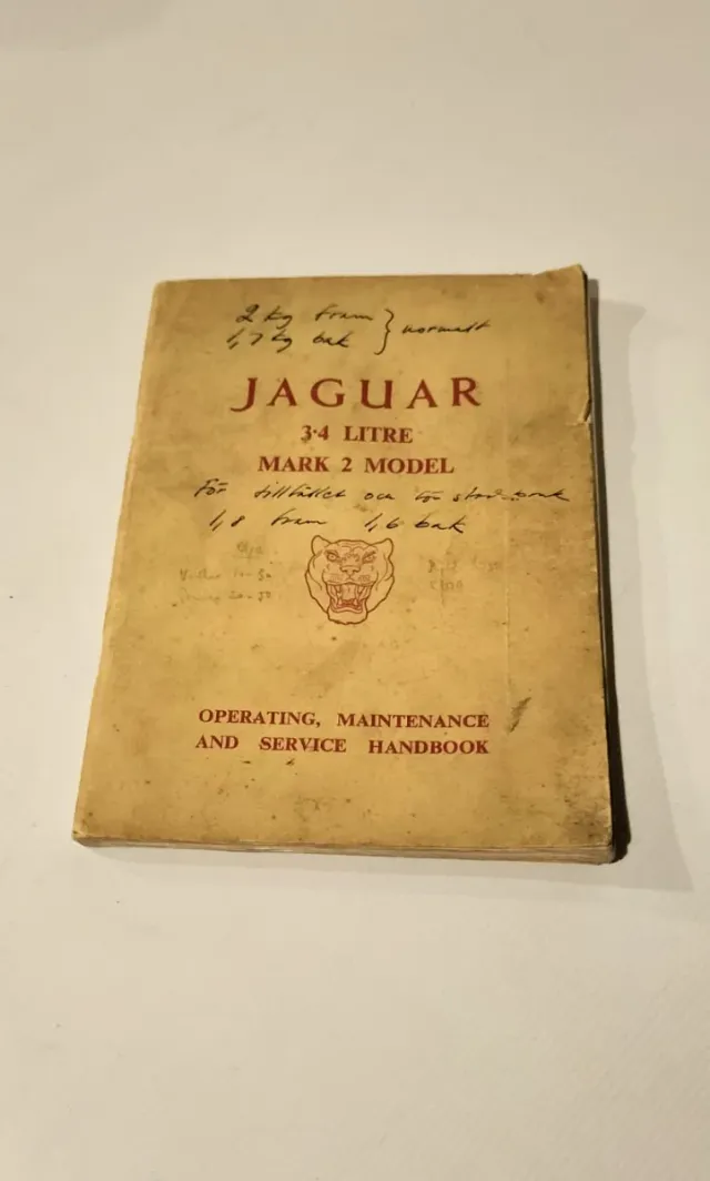 Manual Jaguar mk2 3.4 Litre