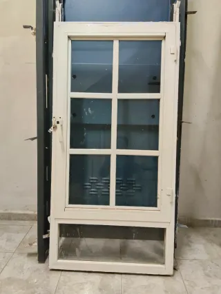 Ventana aluminio blanca cristal fijo