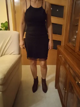 Vestido negro tirantes cruzados