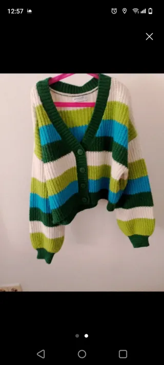 Jersey de lana Stradivarius rayas S/36