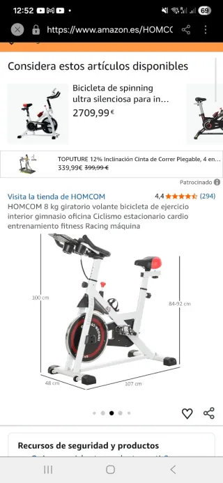 Bicicleta Estática Ejercicio