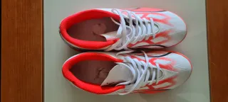 Zapatillas Fútbol Puma Blancas Naranja