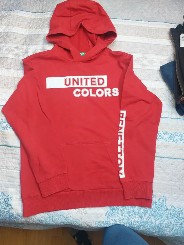 Sudadera United Colors of Benetton Roja talla 10