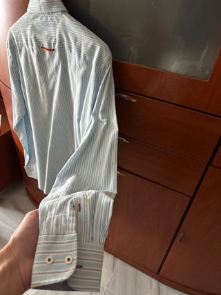 Camisa Spagnolo Rayas Azul y Blanco