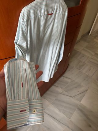 Camisa Spagnolo Rayas Azul y Blanco