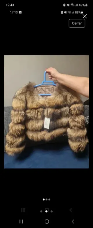 Abrigo de piel de mapache