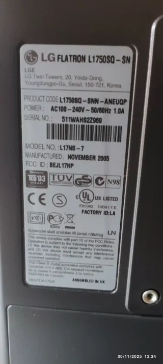 Monitor LG L1750SQ 17 1280x1024