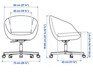silla giratoria blanca, como nueva