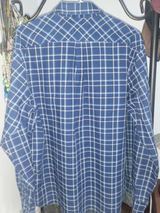 Camisa de cuadros azul Cortefiel hombre