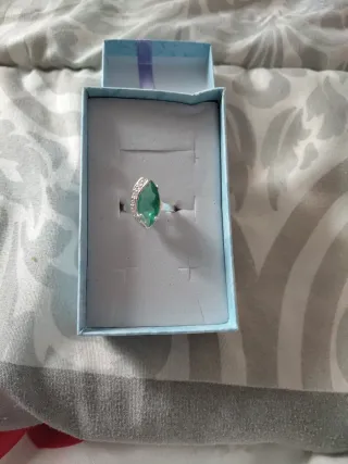 Anillo Plata con Piedra Verde