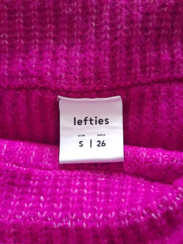 Jersey de punto rosa fusia escote Bardot