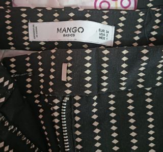 Pantalón pitillo vestir negro Mango Talla S