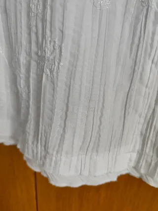 Camisa blanca CANDAS lentejuelas y bordado