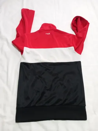 Felpa unisex Fila rossa e nera