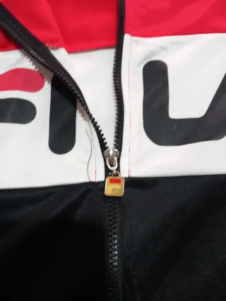 Felpa unisex Fila rossa e nera