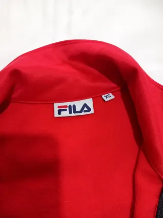 Felpa unisex Fila rossa e nera