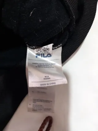 Felpa unisex Fila rossa e nera