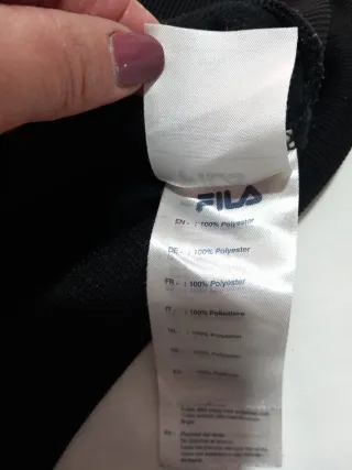 Felpa unisex Fila rossa e nera