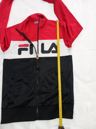 Felpa unisex Fila rossa e nera