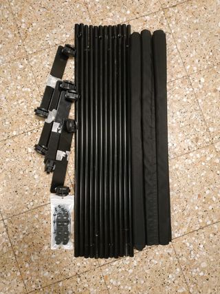 Separador ambientes 3 paneles Ruedas Bloqueables