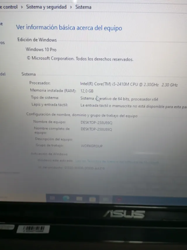 Portátil Asus Negra/Marrón tiene un disco duro SD