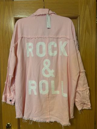 Camisa rosa Rock & Roll