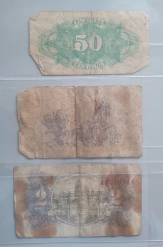 Lote 5 Billetes República Española
