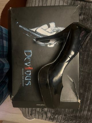 Zapatos de tacón negros talla 45