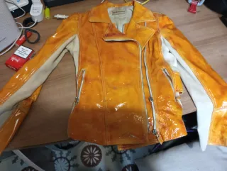 Chaqueta Armani Mujer Talla XS Naranja Brillante