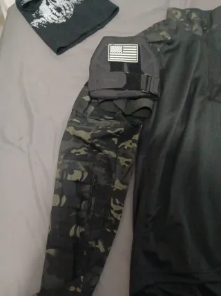 Camisa Airsoft Táctica Negra