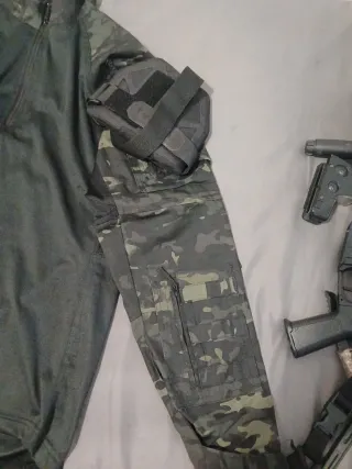Camisa Airsoft Táctica Negra
