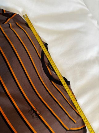 Maglia pigiama Livergy a righe marrone e arancione