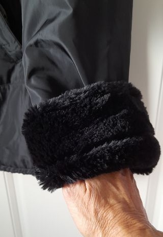 Abrigo de peluche/anorak reversible con capucha