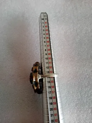 Anello vintage argento 925 con pietre rosse