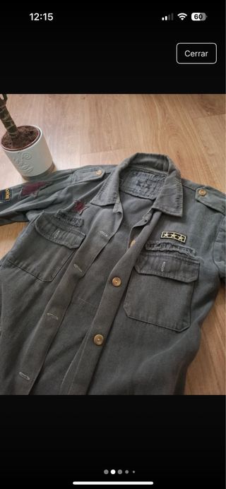 Sobrecamisa militar verde vintage