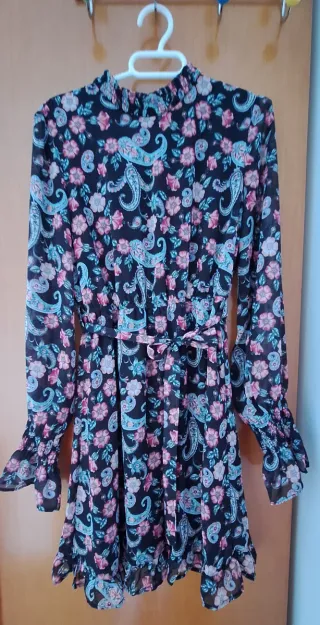 Vestido Paula Junyent floral negro