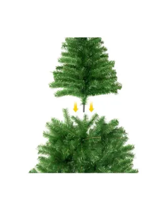 Albero di Natale Artificiale Verde con Effetto Brillo