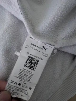 Sudadera Puma Blanca Talla L