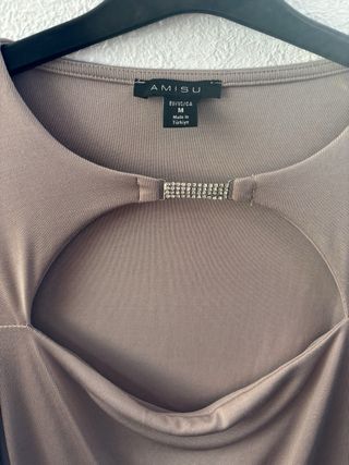 Camiseta manga larga beige