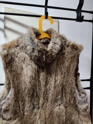 Chaleco Piel Conejo Mujer