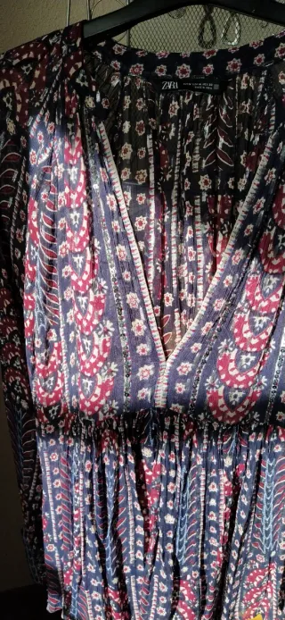 Blusa Zara Boho Multicolor