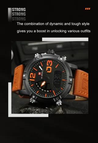 Reloj Naviforce Hombre Negro y Marrón