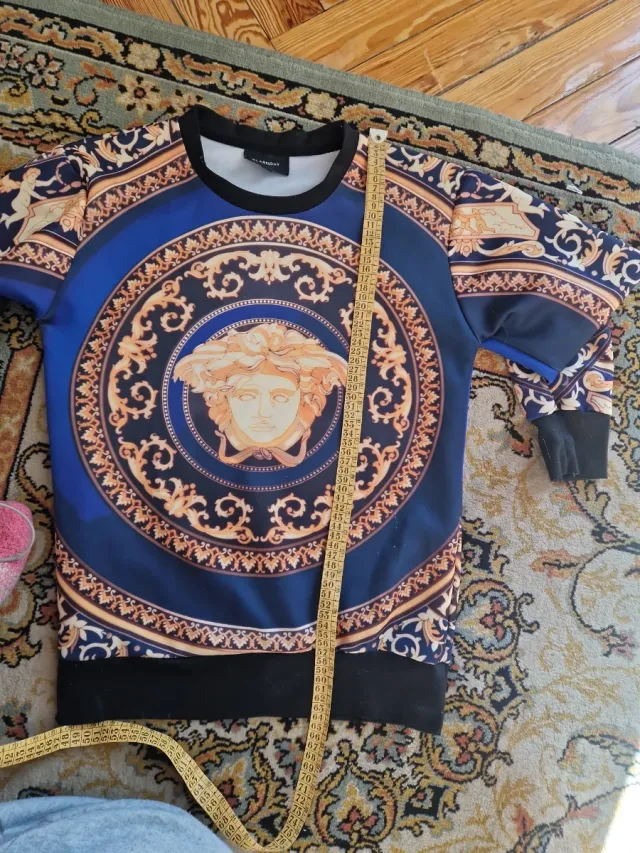 Felpa Barocca Blu e Dorato Taglia L