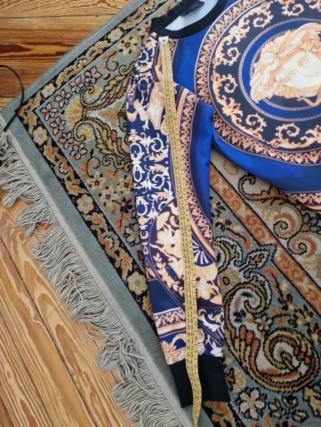 Felpa Barocca Blu e Dorato Taglia L