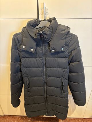 Abrigo largo mujer negro